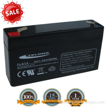 6V1.3ah Sealed Lead Acid Battery for Emergency Lighting & Electrical Toys